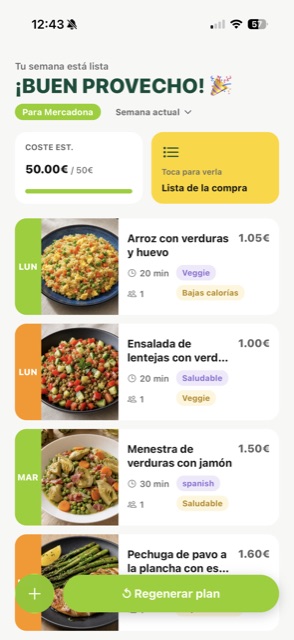 Super — plan semanal y lista de la compra